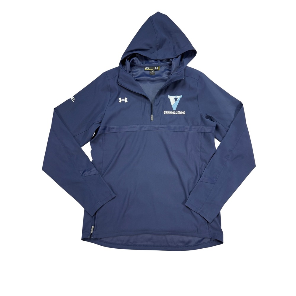 Under Armour Villanova Swimming & Diving Hoodie Medium Navy Excellent 1/4 Zip